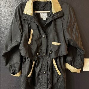 Classic Elements Black and Gold Trench Coat